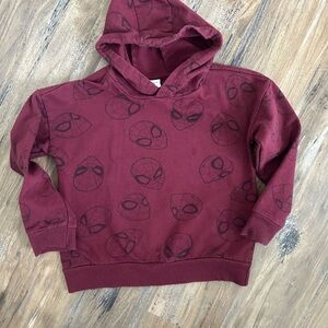 Kids Maroon Hoodie with Graphic Print